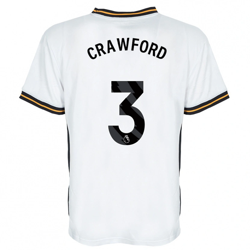 Danxen Hombre Camiseta Jude Crawford #3 Blanco Naranja Negro 2ª Equipación 2026/27 La Camisa México