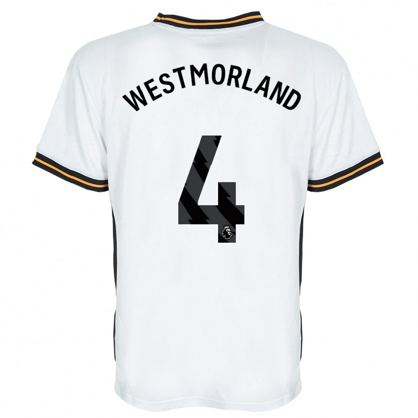 Danxen Hombre Camiseta Emma Westmorland #4 Blanco Naranja Negro 2ª Equipación 2026/27 La Camisa México