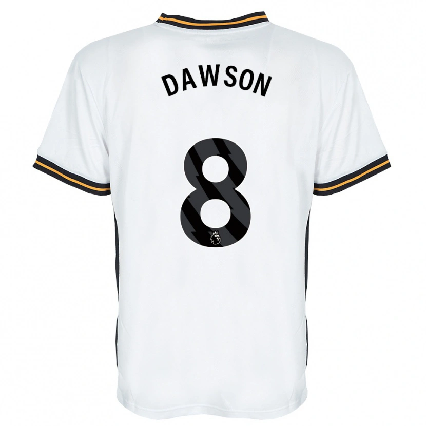 Danxen Hombre Camiseta Lucas Dawson #8 Blanco Naranja Negro 2ª Equipación 2026/27 La Camisa México