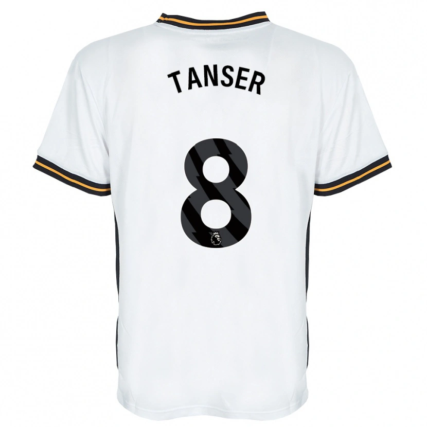 Danxen Hombre Camiseta Ellie Tanser #8 Blanco Naranja Negro 2ª Equipación 2026/27 La Camisa México
