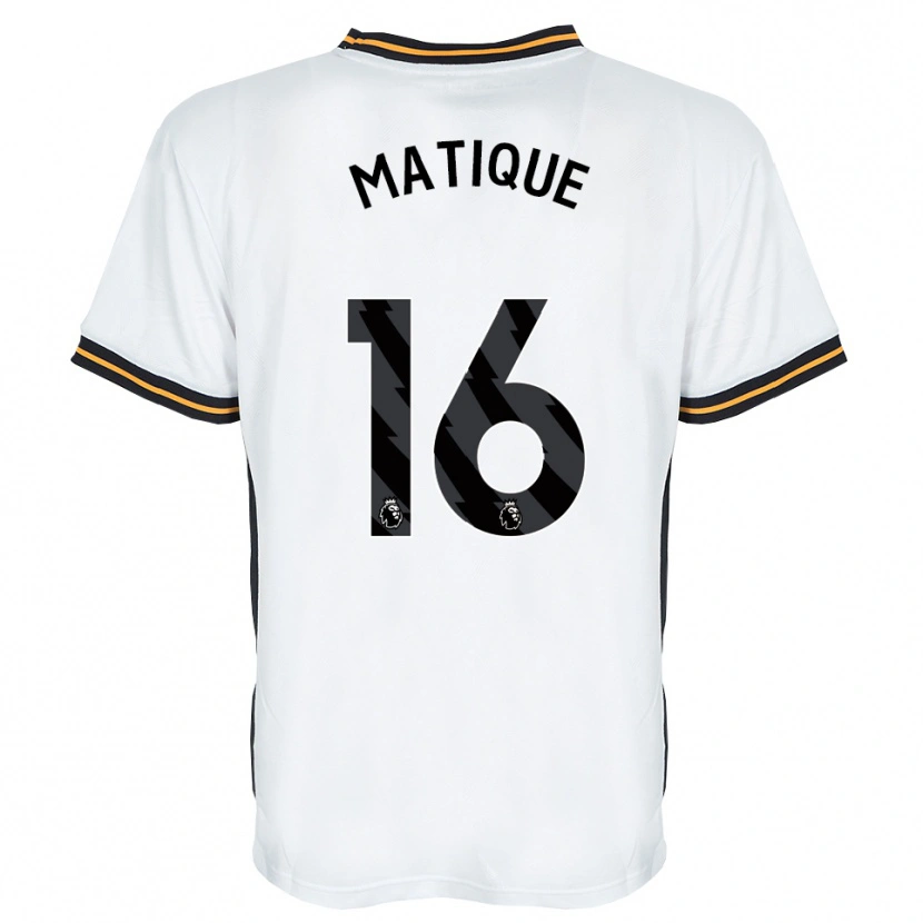 Danxen Hombre Camiseta Albert Matique #16 Blanco Naranja Negro 2ª Equipación 2026/27 La Camisa México