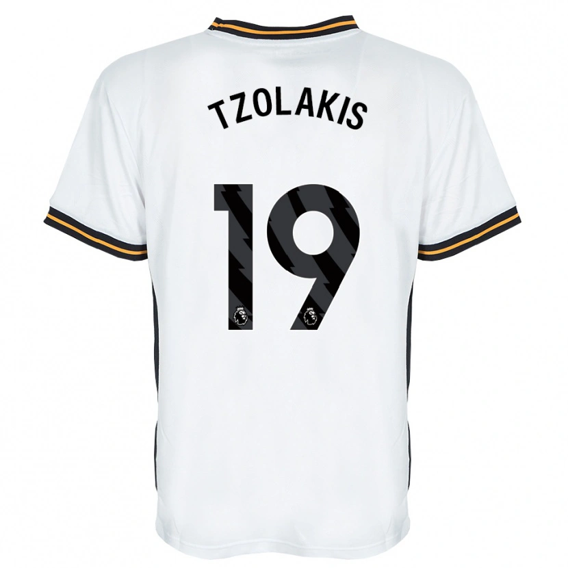 Danxen Hombre Camiseta Konstantinos Tzolakis #19 Blanco Naranja Negro 2ª Equipación 2026/27 La Camisa México