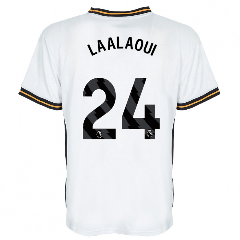 Danxen Hombre Camiseta Reda Laalaoui #24 Blanco Naranja Negro 2ª Equipación 2026/27 La Camisa México