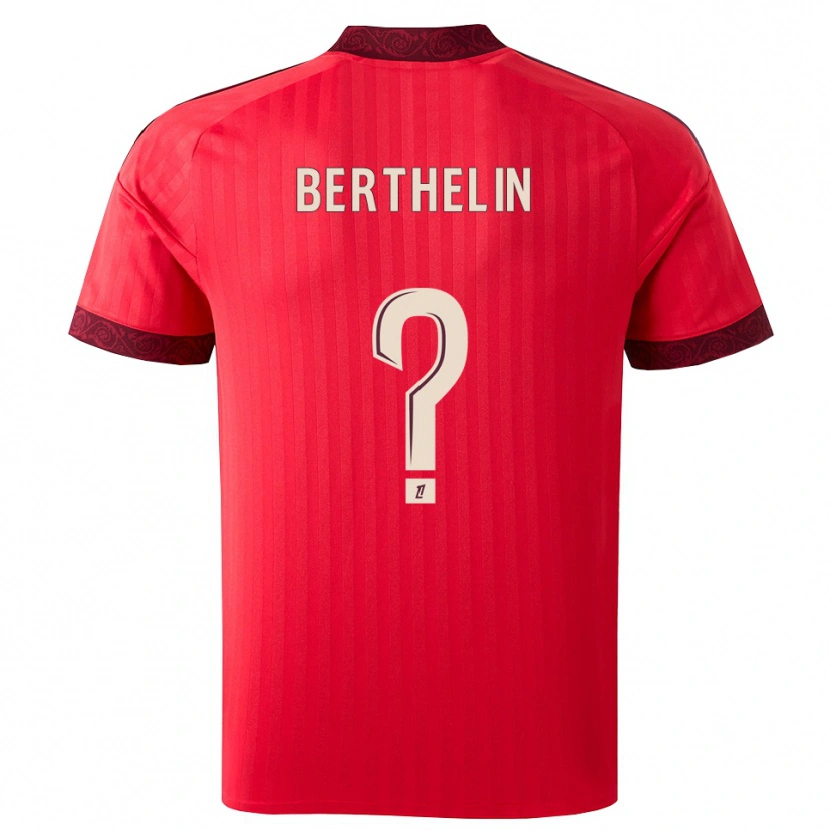Danxen Hombre Camiseta Romain Berthelin #0 Borgoña Rojo Blanco 2ª Equipación 2026/27 La Camisa México