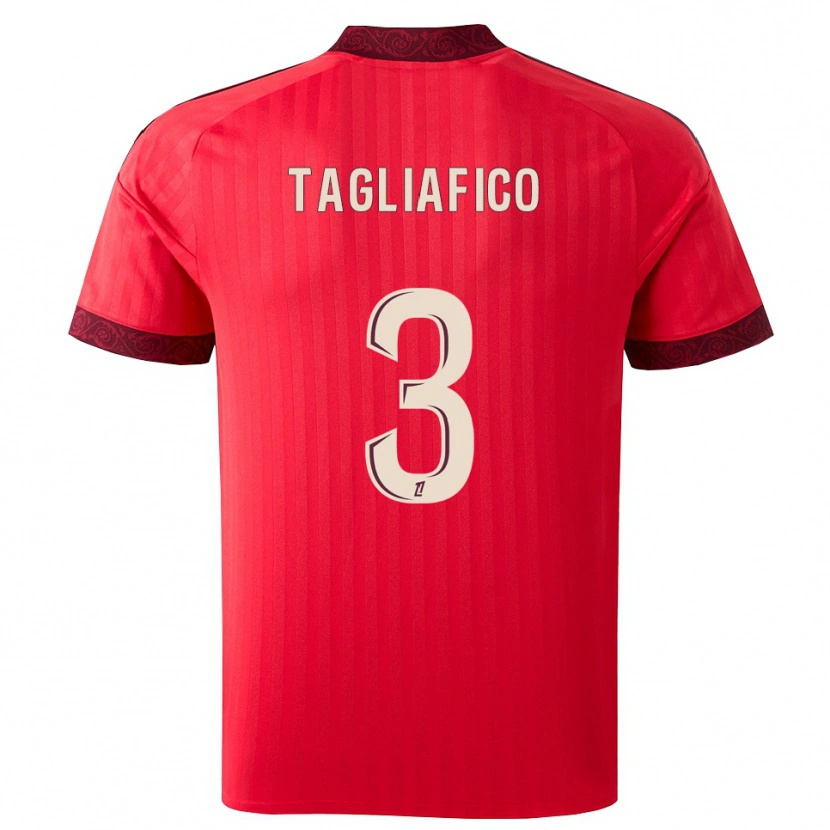 Danxen Hombre Camiseta Nicolás Tagliafico #3 Borgoña Rojo Blanco 2ª Equipación 2026/27 La Camisa México