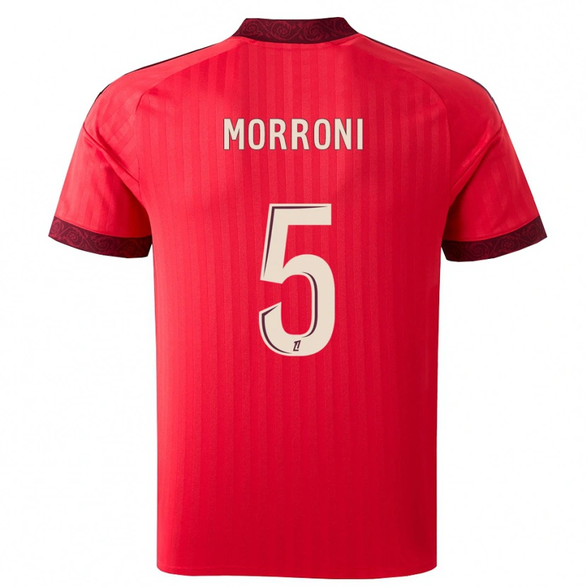 Danxen Hombre Camiseta Perle Morroni #5 Borgoña Rojo Blanco 2ª Equipación 2026/27 La Camisa México