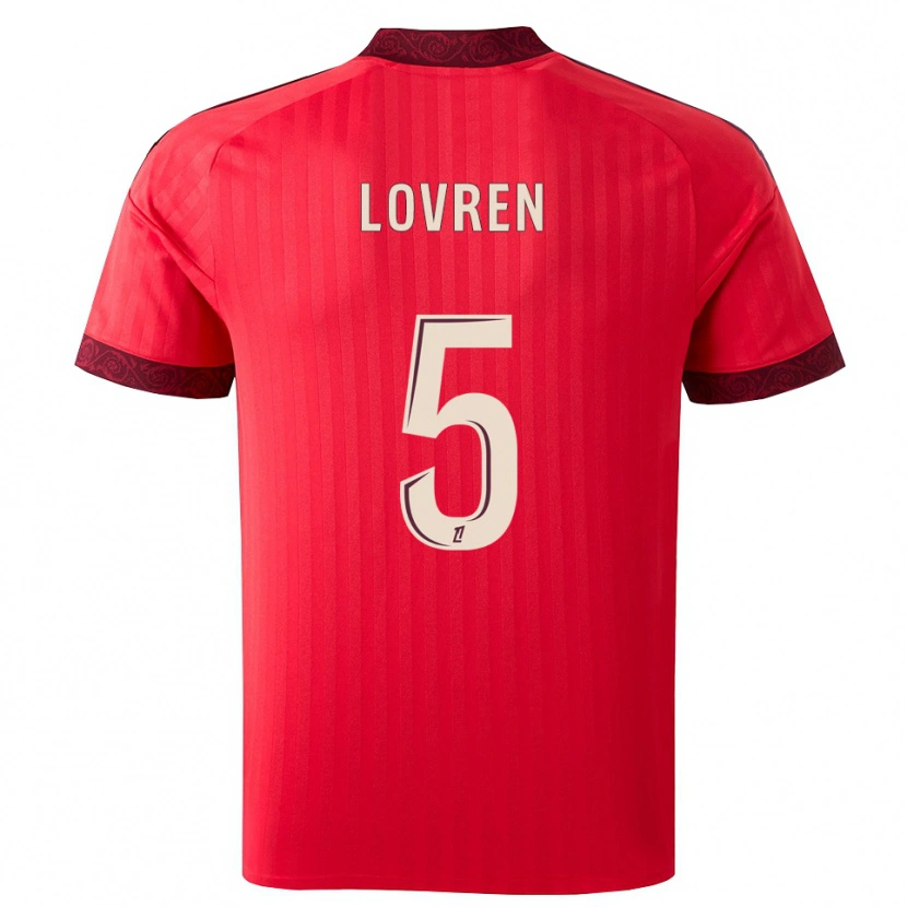Danxen Hombre Camiseta Dejan Lovren #5 Borgoña Rojo Blanco 2ª Equipación 2026/27 La Camisa México