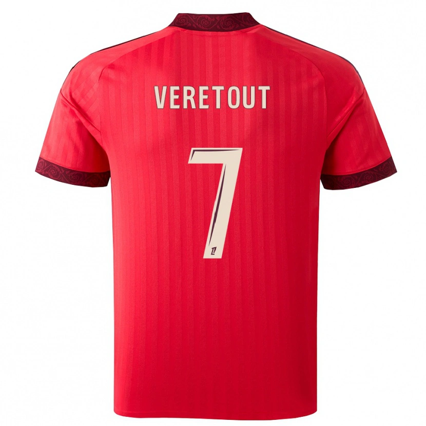 Danxen Hombre Camiseta Jordan Veretout #7 Borgoña Rojo Blanco 2ª Equipación 2026/27 La Camisa México