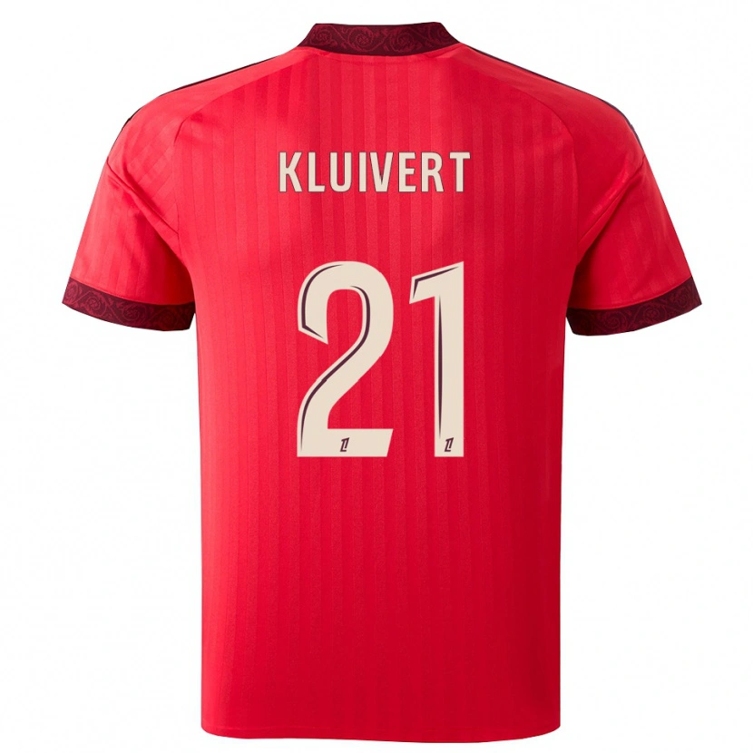 Danxen Hombre Camiseta Ruben Kluivert #21 Borgoña Rojo Blanco 2ª Equipación 2026/27 La Camisa México