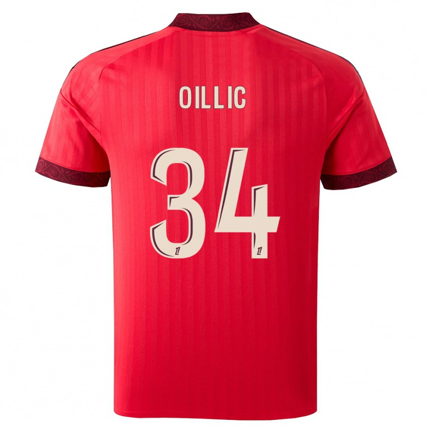 Danxen Hombre Camiseta Laureen Oillic #34 Borgoña Rojo Blanco 2ª Equipación 2026/27 La Camisa México