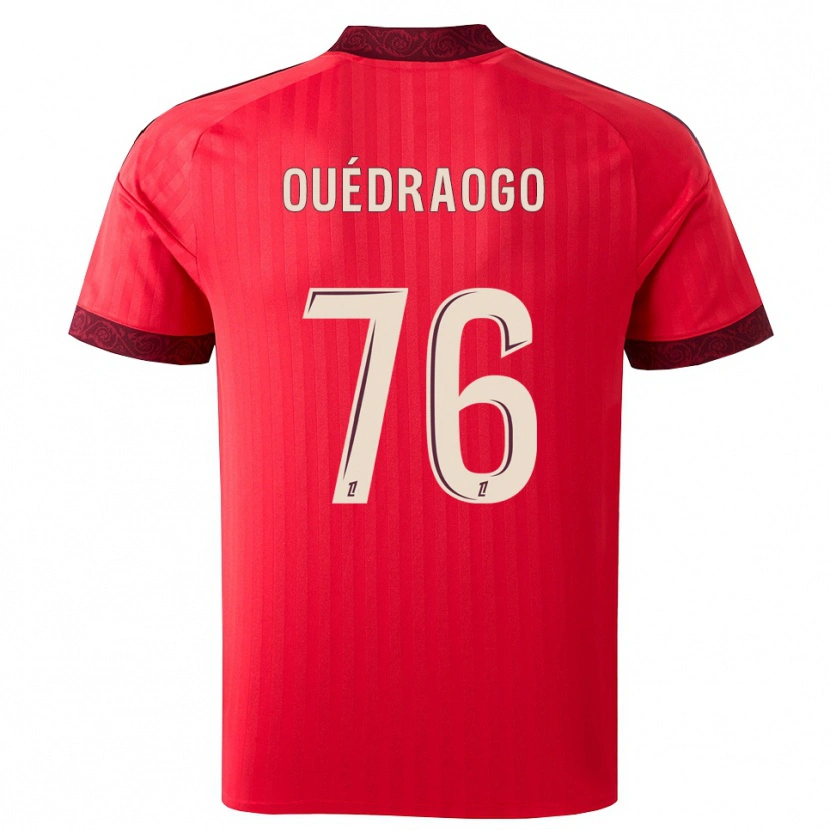 Danxen Hombre Camiseta Mohamed Ouédraogo #76 Borgoña Rojo Blanco 2ª Equipación 2026/27 La Camisa México