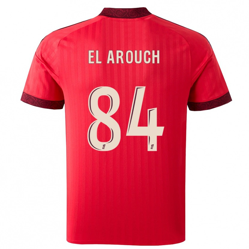 Danxen Hombre Camiseta Mohamed El Arouch #84 Borgoña Rojo Blanco 2ª Equipación 2026/27 La Camisa México