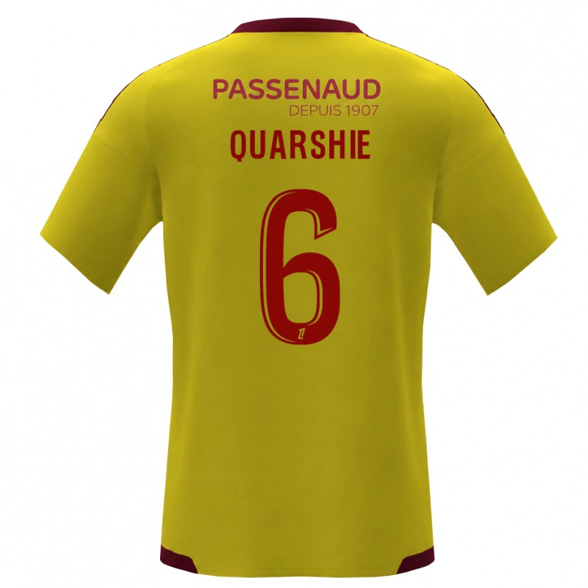 Danxen Hombre Camiseta Edwin Quarshie #6 Amarillo Rojo Verde 2ª Equipación 2026/27 La Camisa México