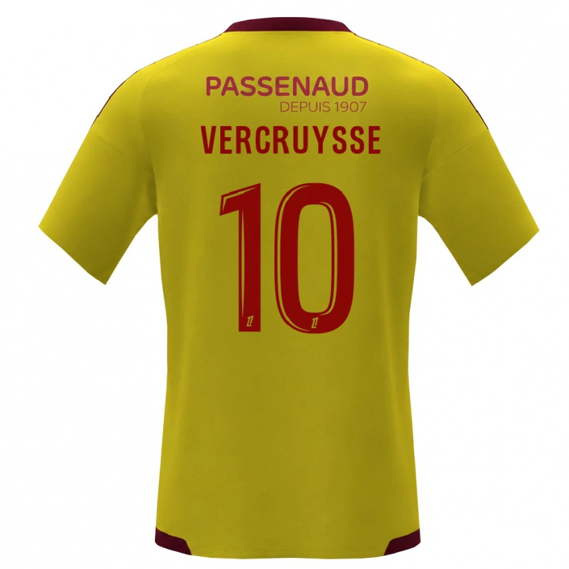 Danxen Hombre Camiseta Jean Vercruysse #10 Amarillo Rojo Verde 2ª Equipación 2026/27 La Camisa México