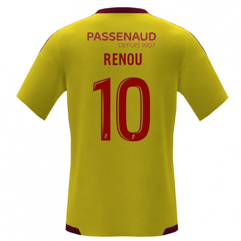Danxen Hombre Camiseta Baptiste Renou #10 Amarillo Rojo Verde 2ª Equipación 2026/27 La Camisa México