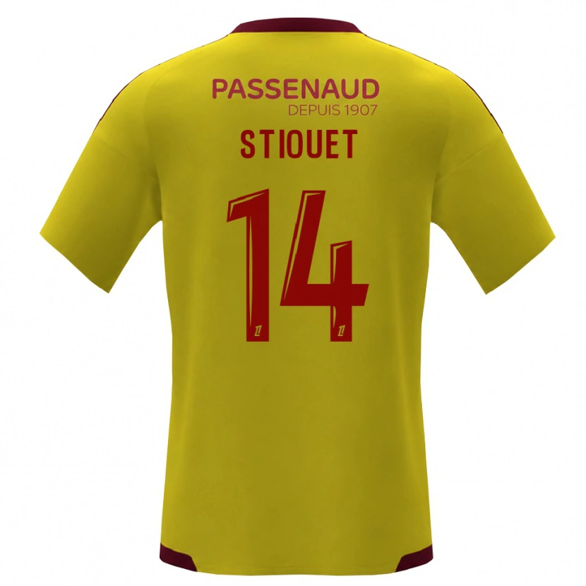 Danxen Hombre Camiseta Ayoub Stiouet #14 Amarillo Rojo Verde 2ª Equipación 2026/27 La Camisa México