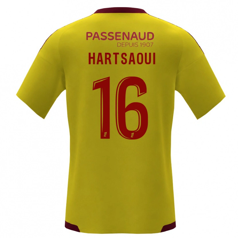 Danxen Hombre Camiseta Bilel Hartsaoui #16 Amarillo Rojo Verde 2ª Equipación 2026/27 La Camisa México