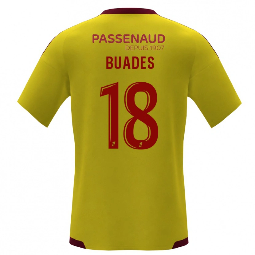 Danxen Hombre Camiseta Lucas Buades #18 Amarillo Rojo Verde 2ª Equipación 2026/27 La Camisa México