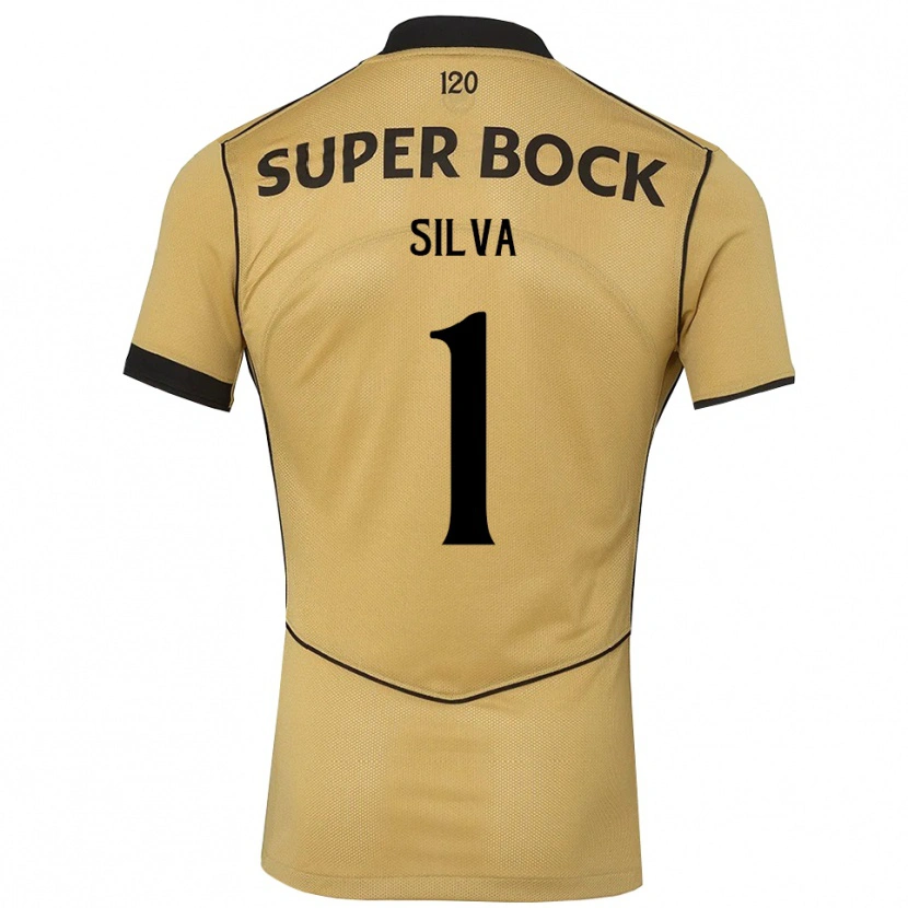 Danxen Hombre Camiseta Rui Silva #1 Goldenrod Negro 2ª Equipación 2026/27 La Camisa México