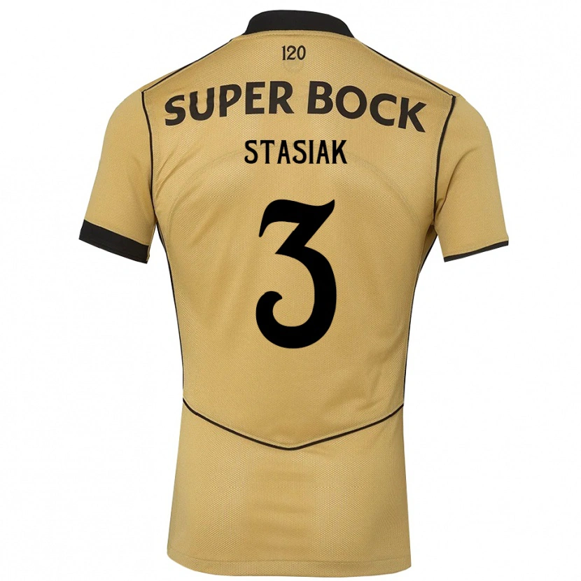 Danxen Hombre Camiseta Jakub Stasiak #3 Goldenrod Negro 2ª Equipación 2026/27 La Camisa México