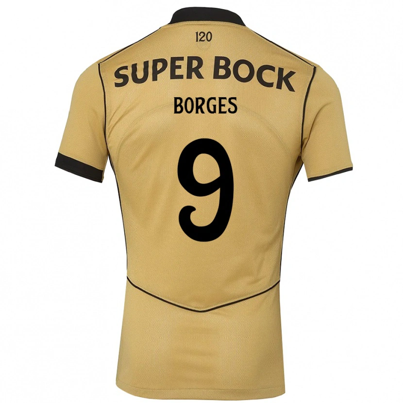 Danxen Hombre Camiseta Ana Borges #9 Goldenrod Negro 2ª Equipación 2026/27 La Camisa México