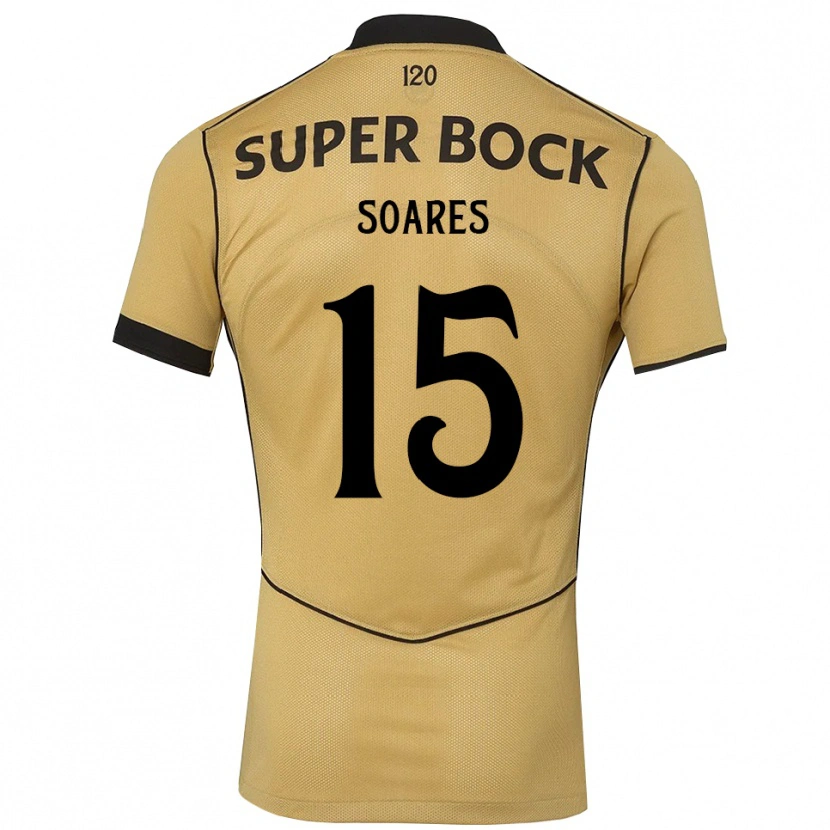 Danxen Hombre Camiseta Simão Soares #15 Goldenrod Negro 2ª Equipación 2026/27 La Camisa México
