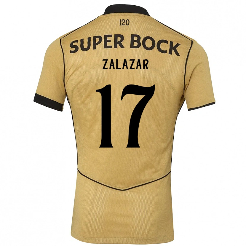 Danxen Hombre Camiseta Rodrigo Zalazar #17 Goldenrod Negro 2ª Equipación 2026/27 La Camisa México