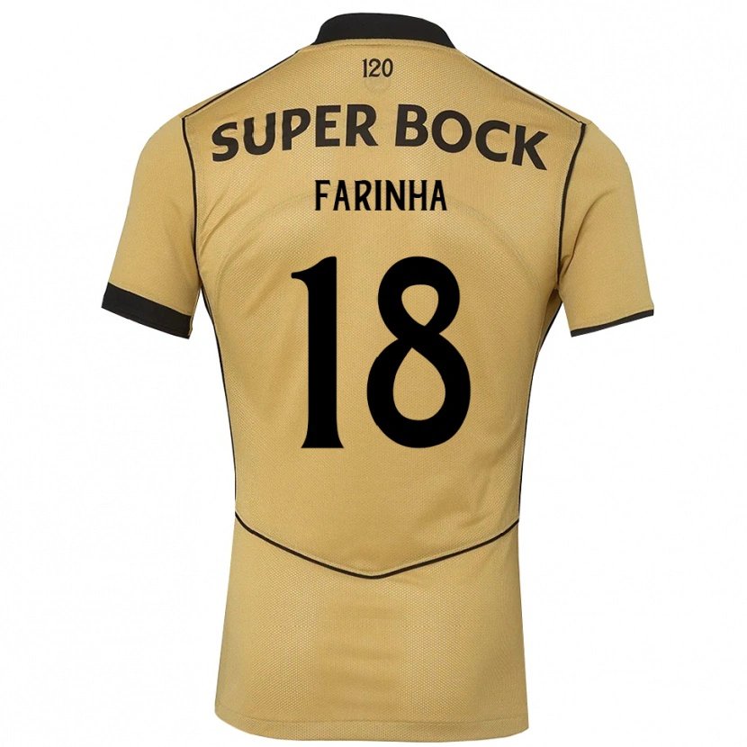 Danxen Hombre Camiseta Diego Farinha #18 Goldenrod Negro 2ª Equipación 2026/27 La Camisa México