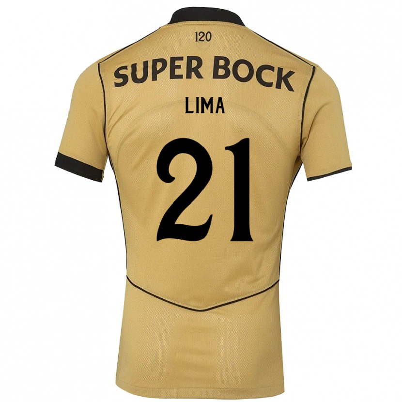 Danxen Hombre Camiseta Pedro Lima #21 Goldenrod Negro 2ª Equipación 2026/27 La Camisa México