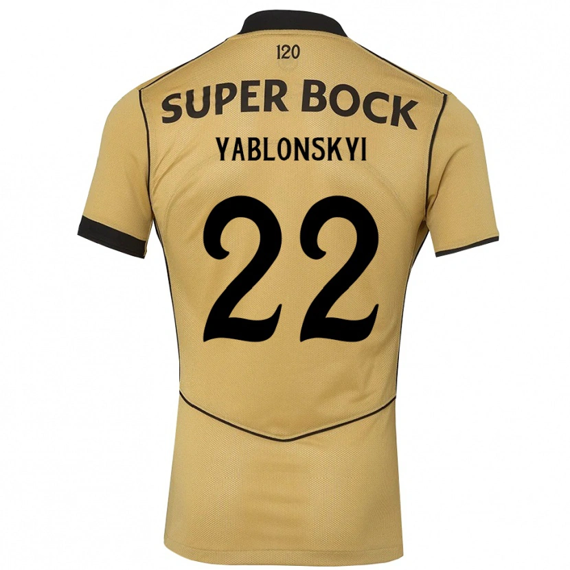 Danxen Hombre Camiseta Ilya Yablonskyi #22 Goldenrod Negro 2ª Equipación 2026/27 La Camisa México