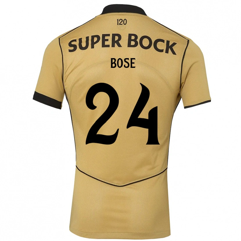 Danxen Hombre Camiseta Ria Bose #24 Goldenrod Negro 2ª Equipación 2026/27 La Camisa México