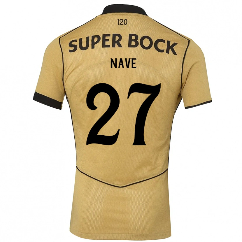 Danxen Hombre Camiseta Matilde Nave #27 Goldenrod Negro 2ª Equipación 2026/27 La Camisa México