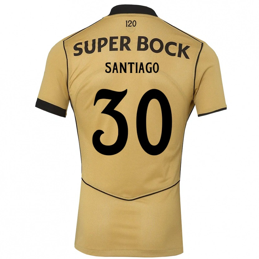 Danxen Hombre Camiseta Carolina Santiago #30 Goldenrod Negro 2ª Equipación 2026/27 La Camisa México