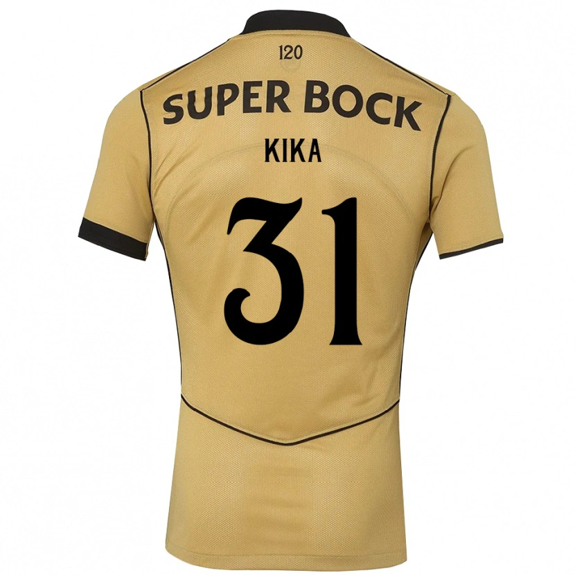 Danxen Hombre Camiseta Kika #31 Goldenrod Negro 2ª Equipación 2026/27 La Camisa México