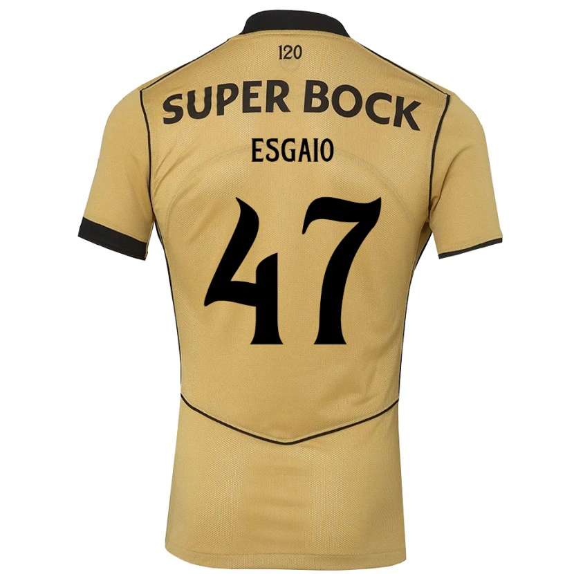Danxen Hombre Camiseta Ricardo Esgaio #47 Goldenrod Negro 2ª Equipación 2026/27 La Camisa México