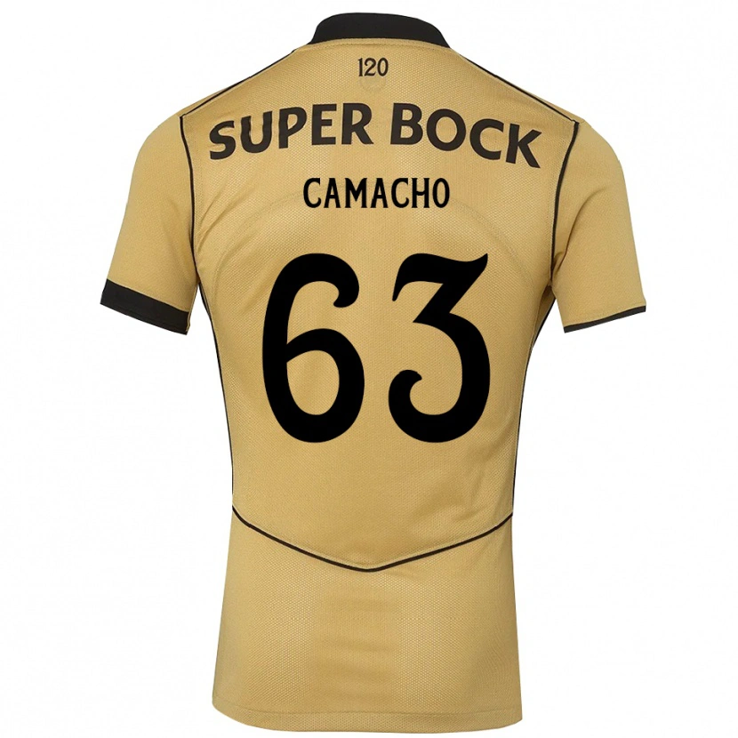 Danxen Hombre Camiseta Rafael Camacho #63 Goldenrod Negro 2ª Equipación 2026/27 La Camisa México