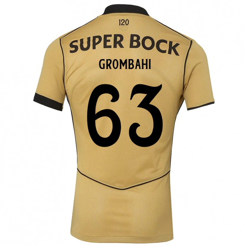 Danxen Hombre Camiseta Chris Grombahi #63 Goldenrod Negro 2ª Equipación 2026/27 La Camisa México