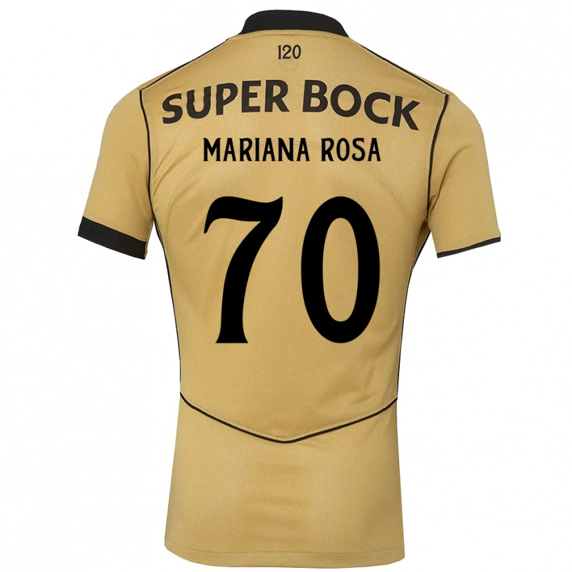 Danxen Hombre Camiseta Mariana Silva Pinto Vilaça Da Rosa #70 Goldenrod Negro 2ª Equipación 2026/27 La Camisa México