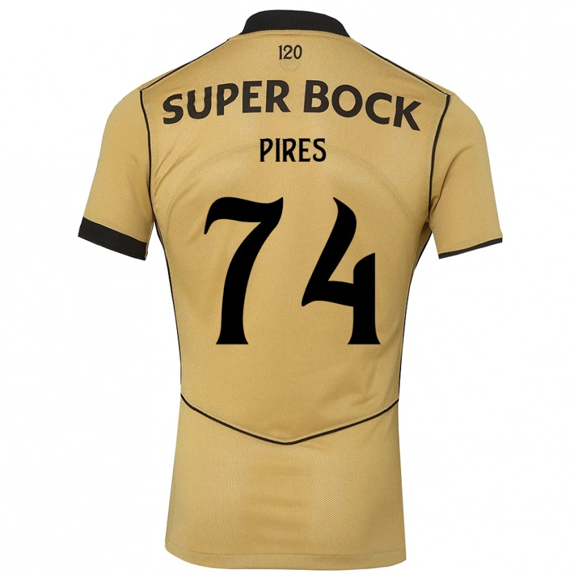 Danxen Hombre Camiseta Guilherme Pires #74 Goldenrod Negro 2ª Equipación 2026/27 La Camisa México