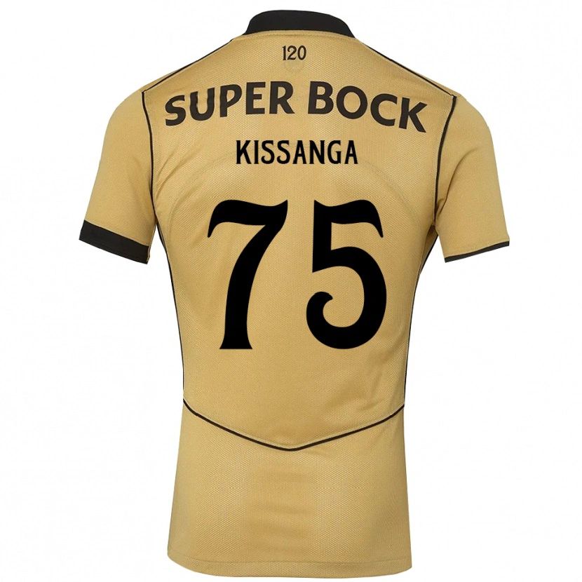 Danxen Hombre Camiseta Manuel Kissanga #75 Goldenrod Negro 2ª Equipación 2026/27 La Camisa México