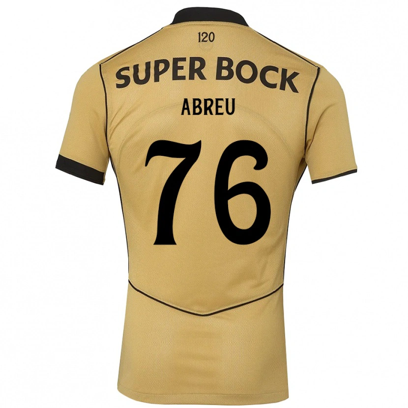 Danxen Hombre Camiseta Diogo Abreu #76 Goldenrod Negro 2ª Equipación 2026/27 La Camisa México