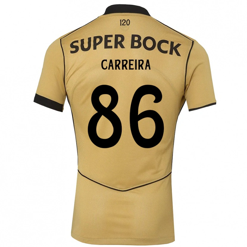 Danxen Hombre Camiseta Eva Carreira #86 Goldenrod Negro 2ª Equipación 2026/27 La Camisa México