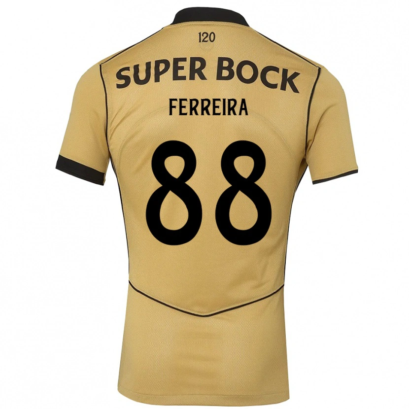 Danxen Hombre Camiseta Tiago Ferreira #88 Goldenrod Negro 2ª Equipación 2026/27 La Camisa México