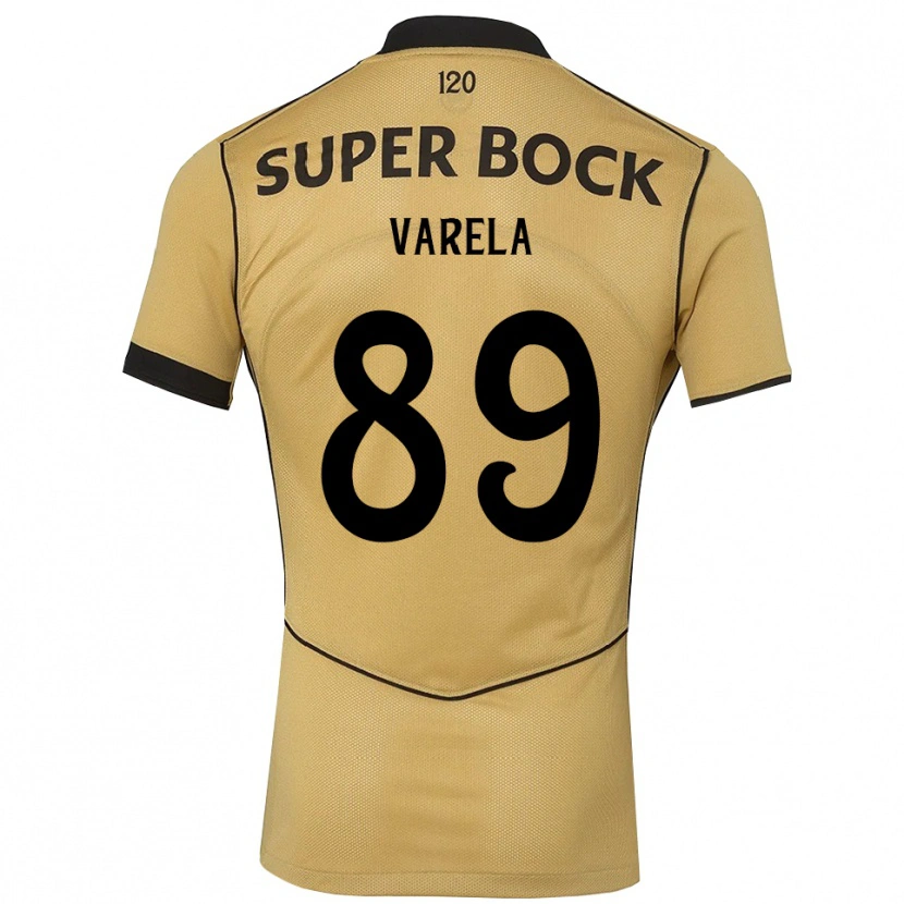 Danxen Hombre Camiseta Leonardo Varela #89 Goldenrod Negro 2ª Equipación 2026/27 La Camisa México