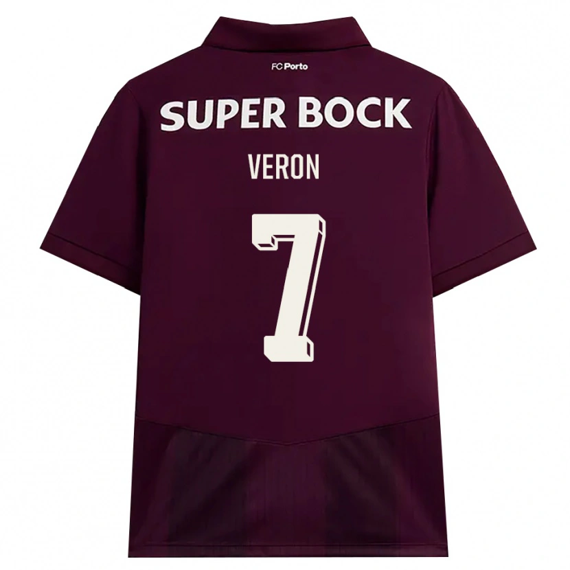 Danxen Hombre Camiseta Gabriel Veron #7 Blanco Borgoña Blanco 2ª Equipación 2026/27 La Camisa México
