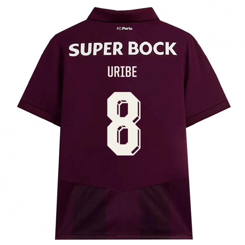 Danxen Hombre Camiseta Mateus Uribe #8 Blanco Borgoña Blanco 2ª Equipación 2026/27 La Camisa México