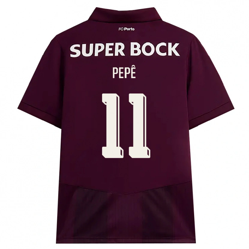 Danxen Hombre Camiseta Pepê #11 Blanco Borgoña Blanco 2ª Equipación 2026/27 La Camisa México