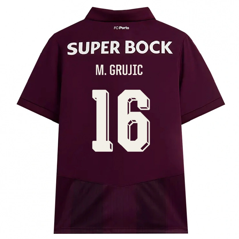 Danxen Hombre Camiseta Marko Grujic #16 Blanco Borgoña Blanco 2ª Equipación 2026/27 La Camisa México