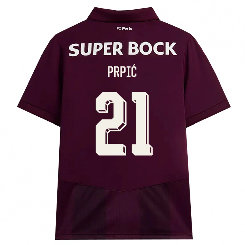 Danxen Hombre Camiseta Dominik Prpić #21 Blanco Borgoña Blanco 2ª Equipación 2026/27 La Camisa México