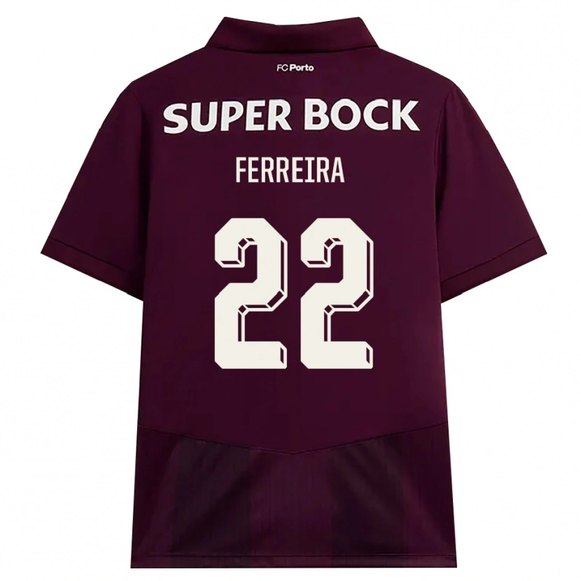 Danxen Hombre Camiseta Joana Ferreira #22 Blanco Borgoña Blanco 2ª Equipación 2026/27 La Camisa México